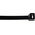 RS PRO Cable Tie, 380mm x 7.6 mm, Black Nylon, Pk-100