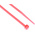 RS PRO Cable Tie, 203mm x 3.6 mm, Pink Nylon, Pk-100
