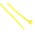 RS PRO Cable Tie, 203mm x 3.6 mm, Yellow Nylon, Pk-100