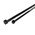 RS PRO Cable Tie, 368mm x 4.8 mm, Black Nylon, Pk-100