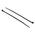 RS PRO Cable Tie, 100mm x 2.5 mm, Black Nylon, Pk-100