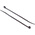RS PRO Cable Tie, 100mm x 2.5 mm, Black Nylon, Pk-100