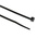 RS PRO Cable Tie, 142mm x 3.2 mm, Black Nylon, Pk-100
