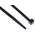 RS PRO Cable Tie, 190mm x 4.8 mm, Black Nylon, Pk-100