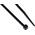 RS PRO Cable Tie, Heat Stabilised, 180mm x 3.6 mm, Black Nylon, Pk-100
