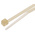 RS PRO Cable Tie, Heat Stabilised, 142mm x 2.5 mm, Natural Nylon, Pk-100