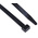 RS PRO Cable Tie, Flame Retardant, 380mm x 12.7 mm, Black Nylon, Pk-100