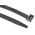 RS PRO Cable Tie, Flame Retardant, 280mm x 12.7 mm, Black Nylon, Pk-100
