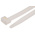 RS PRO Cable Tie, Flame Retardant, 380mm x 12.7 mm, Natural Nylon, Pk-100