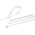 RS PRO Cable Tie, Flame Retardant, 550mm x 12.7 mm, Natural Nylon, Pk-100