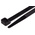 RS PRO Cable Tie, Flame Retardant, 380mm x 7.6 mm, Black Nylon, Pk-100