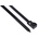 RS PRO Cable Tie, Releasable, 125mm x 4.5 mm, Black Nylon, Pk-100