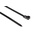 RS PRO Cable Tie, Releasable, 150mm x 4.5 mm, Black Nylon, Pk-100