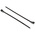 RS PRO Cable Tie, Releasable, 150mm x 4.5 mm, Black Nylon, Pk-100