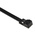 RS PRO Cable Tie, Releasable, 200mm x 4.5 mm, Black Nylon, Pk-100