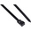 RS PRO Cable Tie, Releasable, 300mm x 4.5 mm, Black Nylon, Pk-100