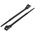 RS PRO Cable Tie, Double Locking, 132mm x 6 mm, Black Nylon, Pk-100