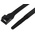 RS PRO Cable Tie, Double Locking, 201mm x 9 mm, Black Nylon, Pk-100