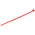 HellermannTyton Cable Tie, 100mm x 2.5 mm, Red Polyamide 6.6 (PA66), Pk-100