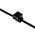 HellermannTyton Cable Tie Assemblies, 200mm x 4.6 mm, Black Polyamide 6.6 (PA66), Pk-25