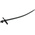 HellermannTyton Cable Tie, Wall Plug Fixing, 230mm x 8 mm, Black Polyamide 6.6 (PA66), Pk-25