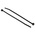 HellermannTyton Cable Tie, 100mm x 2.5 mm, Black Polyamide 6.6 (PA66), Pk-1000