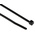 HellermannTyton Cable Tie, 100mm x 2.5 mm, Black Polyamide 6.6 (PA66), Pk-1000