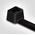 HellermannTyton Cable Tie, 390mm x 4.6 mm, Black Polyamide 6.6 (PA66), Pk-100