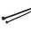 RS PRO Cable Tie, 100mm x 2.5 mm→4.8 mm, Black Nylon, Pk-2500