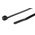 HellermannTyton Cable Tie, Inside Serrated, 100mm x 2.5 mm, Black Polyamide 6.6 (PA66), Pk-100