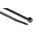 HellermannTyton Cable Tie, Inside Serrated, 190mm x 3.5 mm, Black Polyamide 6.6 (PA66), Pk-100