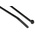 Thomas & Betts Cable Ties, Weather Resistant, 186mm x 4.8 mm, Black Nylon, Pk-1000