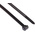 HellermannTyton Cable Tie, 200mm x 4.6 mm, Black Polyamide 6.6 (PA66), Pk-100