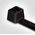 HellermannTyton Cable Tie, 380mm x 7.6 mm, Black Polyamide 6.6 (PA66), Pk-100
