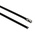 HellermannTyton Cable Tie, Roller Ball, 201mm x 4.6 mm, Black Polyester Coated Stainless Steel, Pk-100
