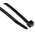 HellermannTyton Cable Tie, Inside Serrated, 150mm x 4.6 mm, Black Polyamide 6.6 (PA66), Pk-100