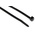 HellermannTyton Cable Tie, Inside Serrated, 200mm x 4.6 mm, Black Polyamide 6.6 (PA66), Pk-100