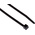 HellermannTyton Cable Tie, 175mm x 4 mm, Black Polyamide 6.6 (PA66), Pk-100