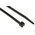 HellermannTyton Cable Tie, Inside Serrated, 245mm x 4.6 mm, Black Polyamide 6.6 (PA66), Pk-100