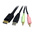 StarTech.com Male 3.5mm Stereo Jack x 2; DisplayPort; USB A to Male 3.5mm Stereo Jack x 2; DisplayPort; USB B KVM Cable