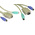RS PRO Male PS/2 x 2; VGA to Male PS/2 x 2; VGA KVM Cable