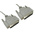 RS PRO Male 25 Pin D-sub to Male 25 Pin D-sub Serial Cable, 2m PVC