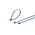 HellermannTyton Cable Tie, Releasable, 100mm x 2.5 mm, Blue Polyamide 6.6 (PA66), Pk-100pack