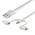 StarTech.com USB 2.0 Cable, Male USB A to Male Lightning, USB B, USB C  Cable, 1m