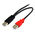 StarTech.com USB 2.0 Cable, Male USB A x 2 to Male Mini USB B Cable, 1.8m