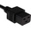 RS PRO Straight IEC C19 Socket to Straight IEC C20 Plug Power Cord, 2m