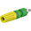 Staubli 35A, Green, Yellow Binding Post With Brass Contacts and Nickel Plated - 4mm Hole Diameter
