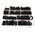 RS PRO Black PVC Cable Grommet Kit for 3 → 19mm Cable Dia.
