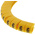 RS PRO Slide On Cable Markers, Black on Yellow, Pre-printed "6", 3.6 → 7.4mm Cable