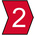HellermannTyton Helagrip Slide On Cable Markers, White on Red, Pre-printed "2", 1 → 3mm Cable